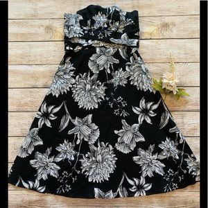 White House black market strapless A line dress